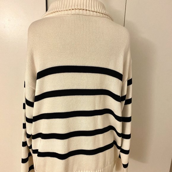 Zara Oversized Stripe Knit Sweater knitwear - Picture 3 of 16